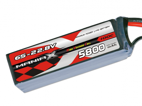 ManiaX HV LiPo 6S 5800mAh 22.8V High Voltage 100C 