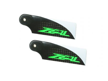 Carbon Fiber Zeal Tail Blades 62mm Green 
